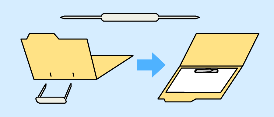 スティックファスナーの説明図